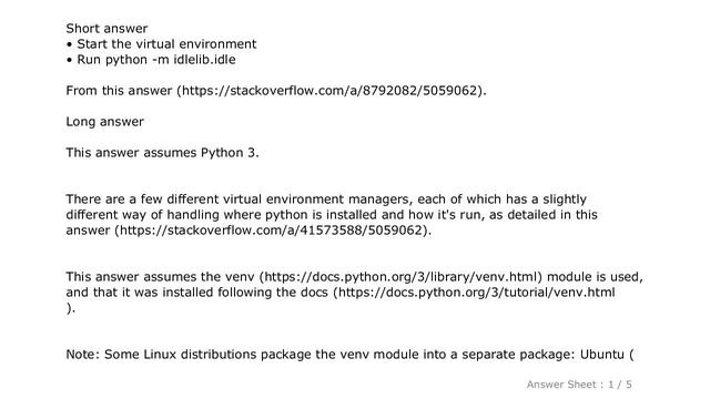 PYTHON : How to launch python Idle from a virtual environment (virtualenv) смотреть онлайн