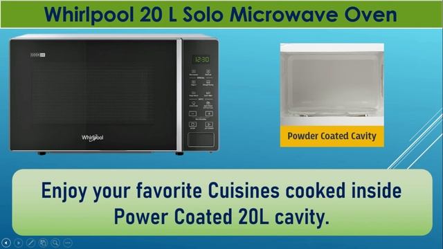 Whirlpool 20 L Solo Microwave Oven | MAGICOOK PRO 20SE BLACK смотреть онлайн