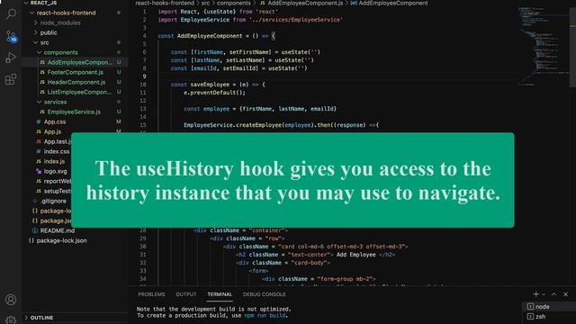 React Hooks + Spring Boot CRUD Full Stack App - 14 - Connect React to Create Employee REST API смотреть онлайн