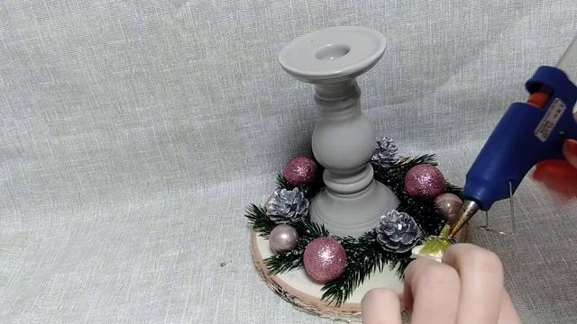 БЫСТРЫЙ НОВОГОДНИЙ ДЕКОР СВОИМИ РУКАМИ. ПОДСВЕЧНИК. смотреть онлайн