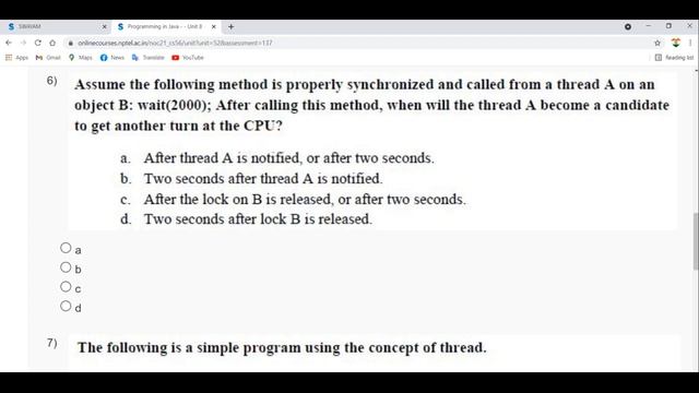 Programming in Java Week 6 || assignment 6 nptel || NPTEL JAVA Solution || July 2021 смотреть онлайн