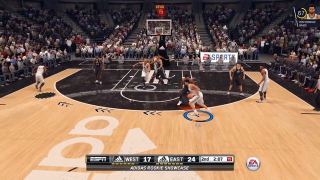 NBA LIVE 16 Rising Star - Adidas Rookie Showcase! PERFECT 100 PERFORMANCE GRADE!! смотреть онлайн