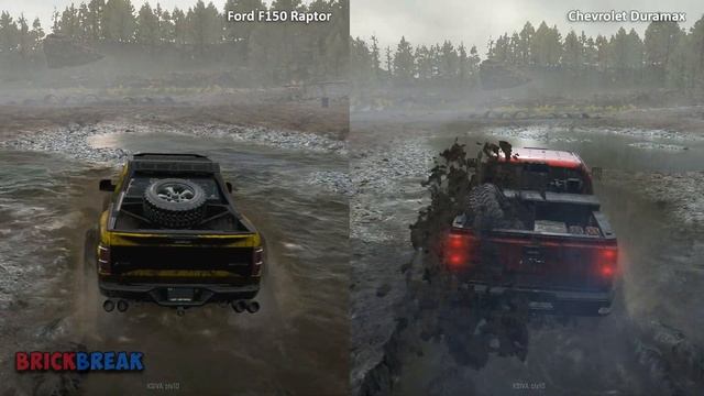 Chevrolet Duramax vs Ford F150 Raptor 2017 - SnowRunner смотреть онлайн