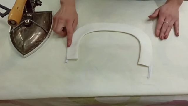 Заготовка воротника стойки и волана.