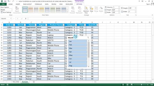 PART 140 - HOW TO CLEAR SLICERS FILTER IN MS EXCEL BY USING VBA MACRO (TAMIL) смотреть онлайн