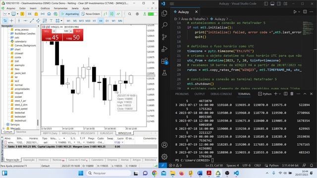 Aprenda usar a integração Metatrader 5 com python - parte 6 - Copiando informações dos candles! смотреть онлайн