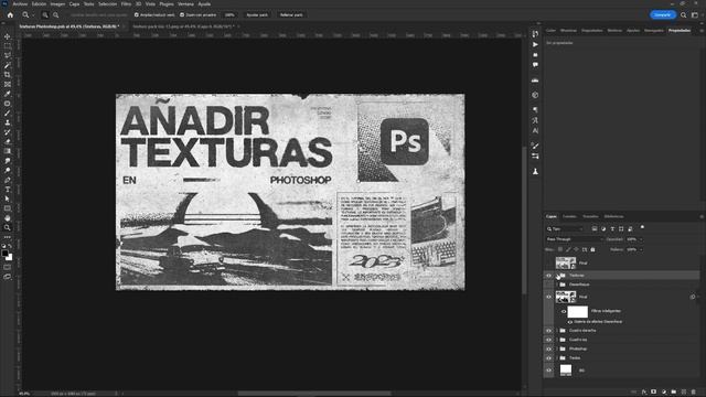 COMO AÑADIR TEXTURAS A TUS DISEÑOS EN PHOTOSHOP / TUTORIAL 2023 @DznGio
