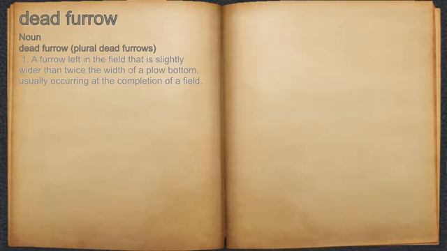What Does Dead Furrow Mean?