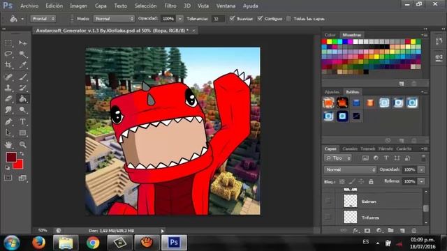 Como hacer una imagen animada de tu skin de Minecraft Con Photoshop CS6 | Especial 10 Subs | смотреть онлайн