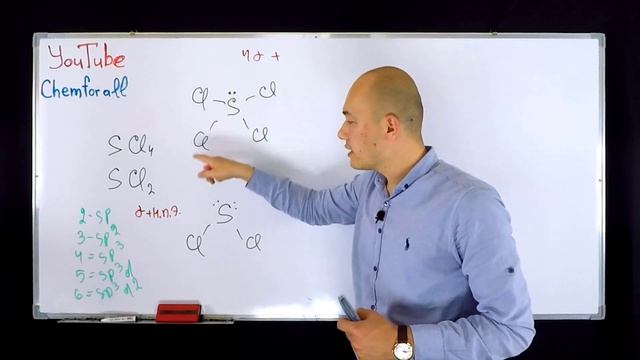 Определите тип гибридизации центрального атома в молекулах SCl4 и SCl2 смотреть онлайн