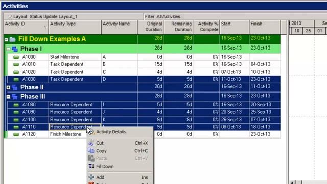 Primavera P6 Fill Down Tips смотреть онлайн