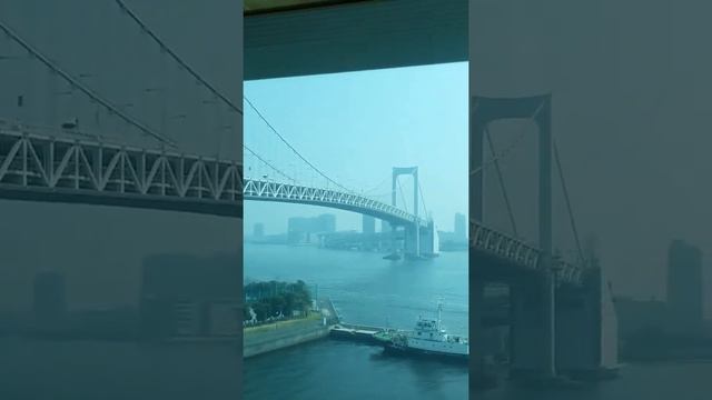 Знаменитый мост Rainbow Bridge (Радужный мост) через Токийский залив. Токио #rainbow #bridge смотреть онлайн