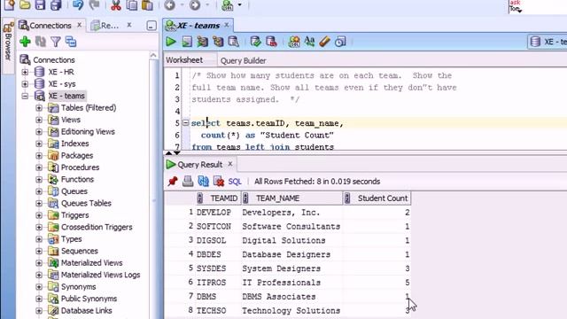 1 of 6 SQL Advanced with Oracle - Equi-joins, one-sided outer joins, plus notation смотреть онлайн
