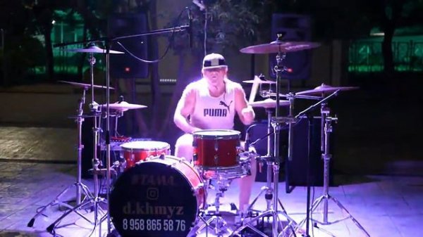 Numb - Linkin Park - уличный жонглирующий барабанщик Дмитрий Хмыз D.khmyz кавер шоу Анапа