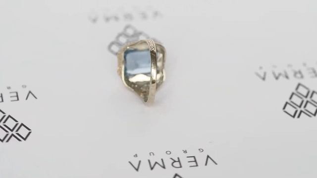 Circa 1920s Art Deco 3 Carat Blue Topaz and 14 Karat White Gold Filigree Ring, ATL #171B смотреть онлайн