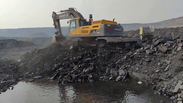 Volvo EC480DL Excavator Loading Coal