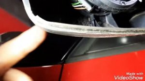 Как разобрать зеркало на Шкода Фабия,  Skoda Fabia 2