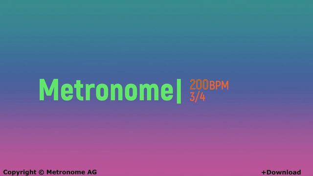 200 BPM Metronome 3/4 смотреть онлайн