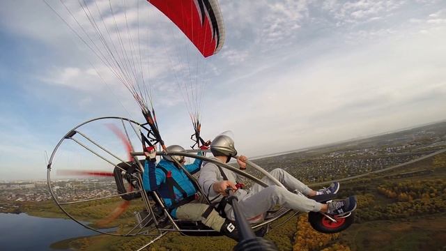 Параплан в Челябинске. Полёты 27 сентября 2016. смотреть онлайн