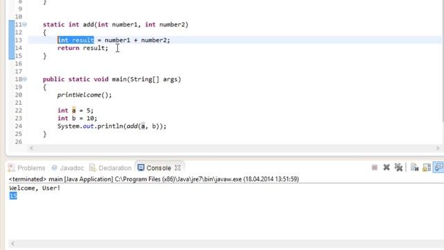 Program It Yourself in Java [Basics] - 13 - Method return type & Overload смотреть онлайн