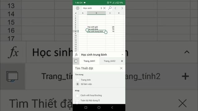 Cách tìm kiếm trong Excel trên điện thoại смотреть онлайн