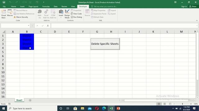 Delete Multiple Sheets using VBA смотреть онлайн
