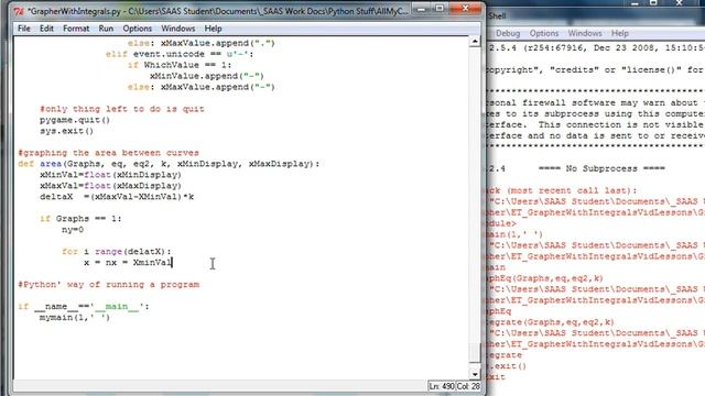 Python - Pygame Lesson: Graphing and Calculating Area Under Curve (part 4) смотреть онлайн