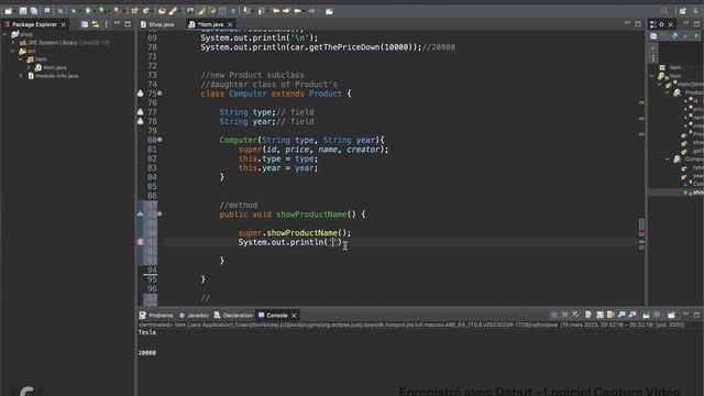 Java : Extends/Héritage смотреть онлайн