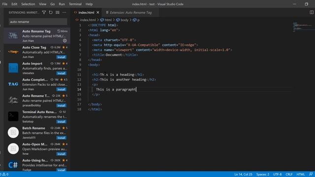 9. Extension - Auto Rename Tag | VS Code Editor | ArefinDev смотреть онлайн
