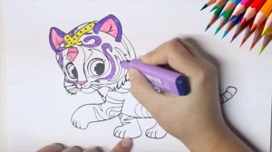 Coloring NAHAL Drawing from SHIMMER AND SHINE - Fun Sketch with BOOM TOONS