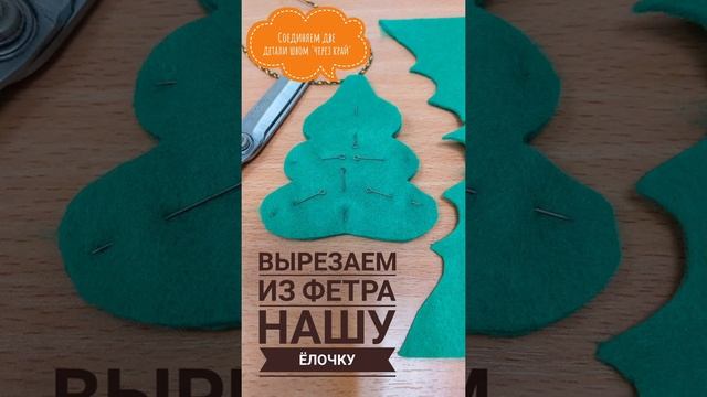 Новогоднее украшение елочка / новогодняя игрушка своими руками / из фетра / к новому году / декор смотреть онлайн
