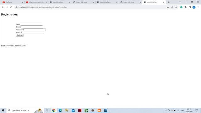 Email/Mobile Already Exists .. printing in webpage || day 47 смотреть онлайн