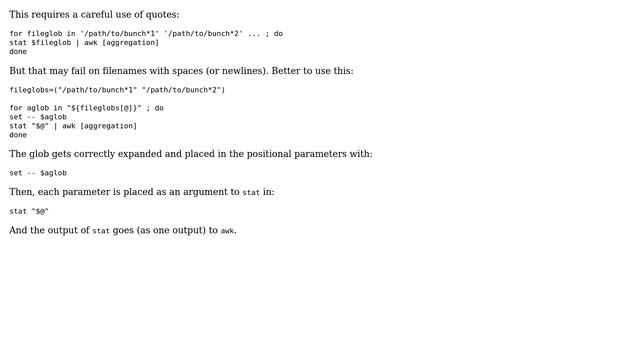 Unix & Linux: Iterating over glob patterns, not the files in them (2 Solutions!!) смотреть онлайн