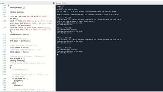 Prog 1 - Game of Rocks Demo смотреть онлайн