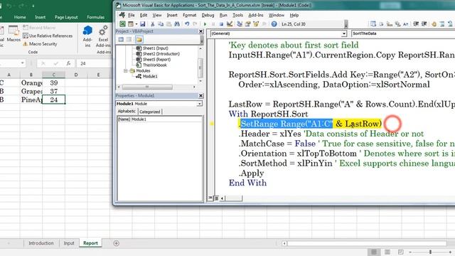 Excel VBA: Sort The Data In A Single Column or Sort defined Range in column смотреть онлайн