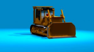 Бульдозер - Мультики про машинки - Бульдозер убирает снег для Винтика