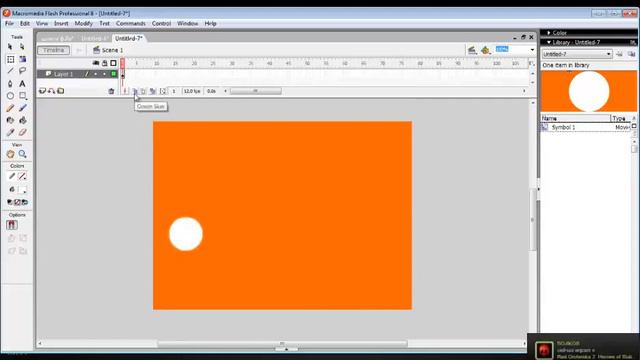 Macromedia Flash Pro 8 Простая анимация смотреть онлайн