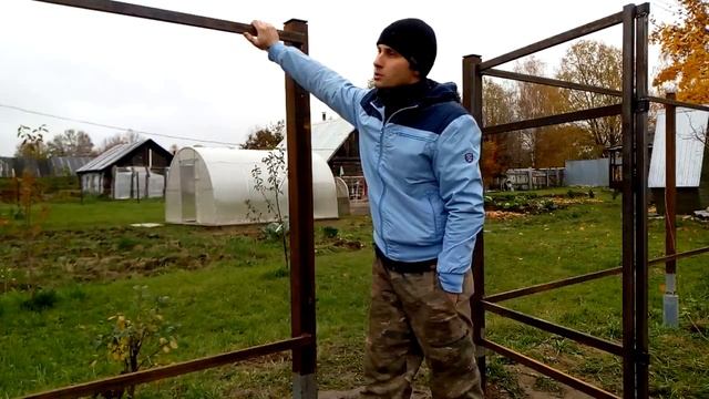 КАК СВАРИТЬ КАЛИТКУ // Design and installation of a metal gate смотреть онлайн