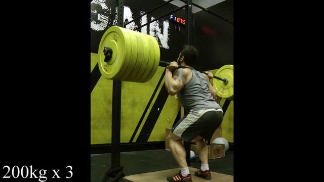 [PR] Squat 200kg / 440 lbs x 3 @ 91kg / 200 lbs bw смотреть онлайн