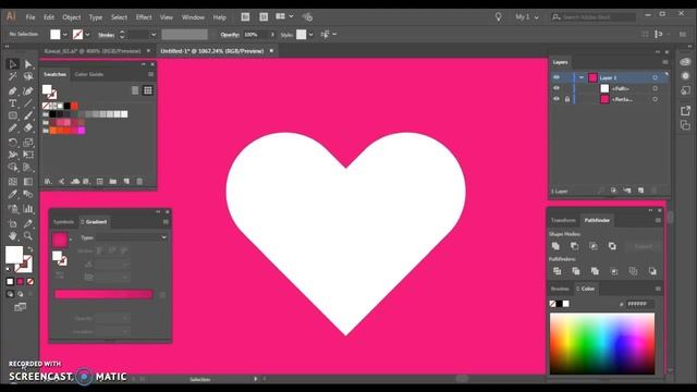 The perfect heart in Adobe Illustrator. смотреть онлайн
