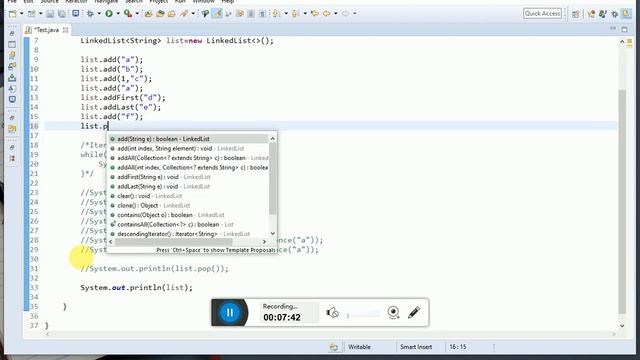 LinkedList tutorial in collection framework смотреть онлайн