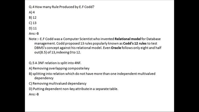 DBMS MCQ 2 for IT Officer in SBI, IBPS смотреть онлайн