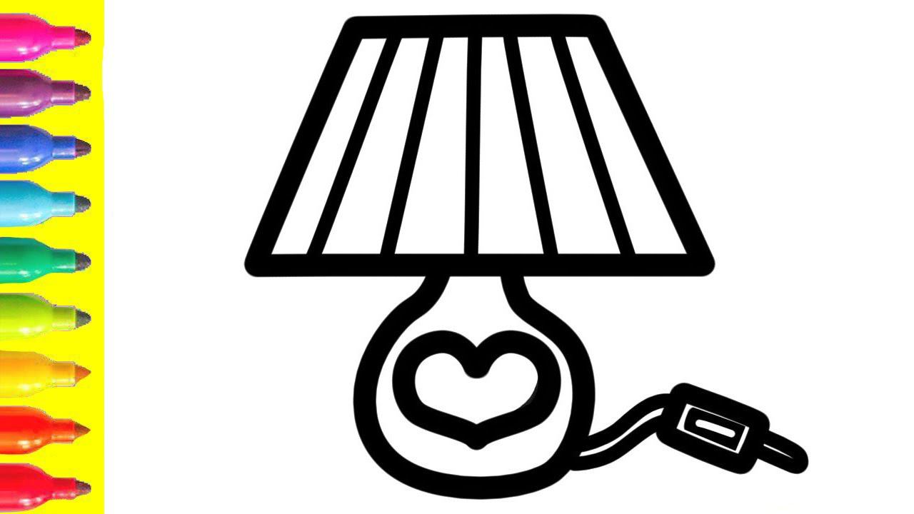 Bolalar Uchun Stol Chiroqini Qanday Chizish Mumkin& How To Draw A Table Lamp For Children