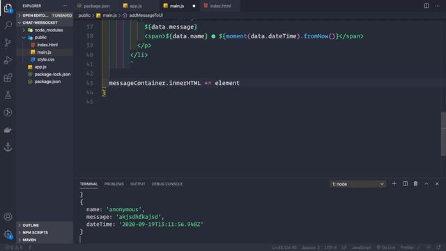 6. Chat application using Websockets (using Nodejs Express and Socket.io) смотреть онлайн