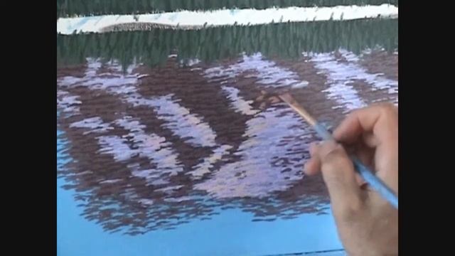 Как рисовать горы снег озеро использовании акрил смотреть онлайн