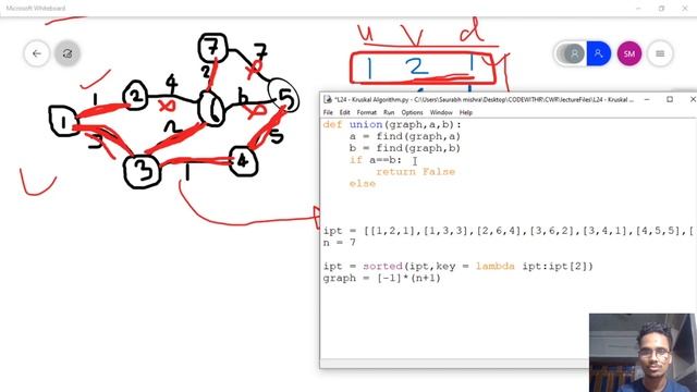 24- Kruskal Algorithm | Graph Theory | Python смотреть онлайн