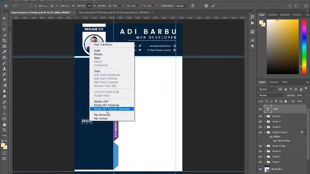 How to Create a CV/RESUME Template in Adobe Photoshop