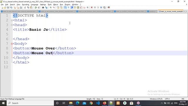 JavaScript/JQuery/TypeScript tutorials || Demo - 5 || by Mr. Ramesh On 25-05-2021 @5:30PM IST смотреть онлайн