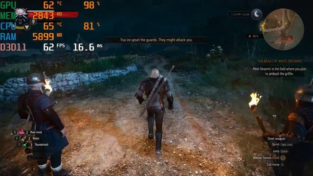 RTX 2060 Super 1440p Ultra Witcher 3 Gameplay смотреть онлайн