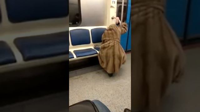 Обдолбанная дура в метро.Жесть!!! смотреть онлайн